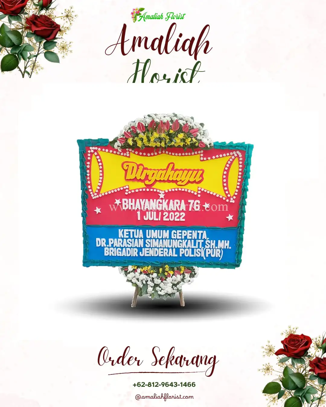 Papan Bunga HUT Ulang Tahun Matan Hilir Selatan